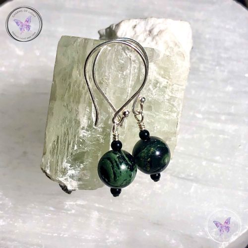 Kambaba Jasper & Onyx Earrings